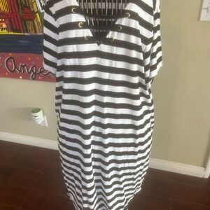 Black and White Striped Dress